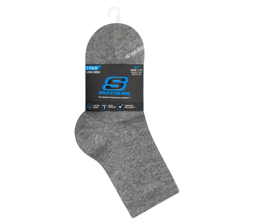 3 Pack Boys’ Crew Cotton Socks 3 Pack Boys’ Crew Cotton Socks