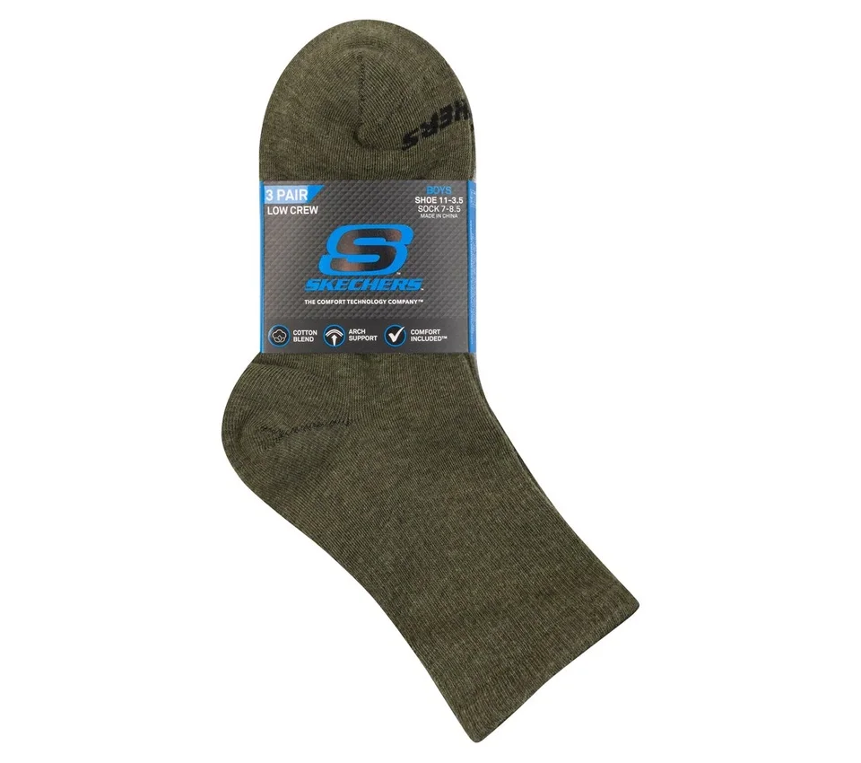 3 Pack Boys’ Crew Cotton Socks 3 Pack Boys’ Crew Cotton Socks