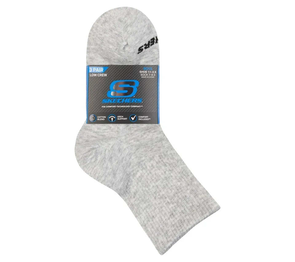 3 Pack Boys’ Crew Cotton Socks 3 Pack Boys’ Crew Cotton Socks