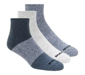 3 Pack Men’s Colorblock Quarter Socks