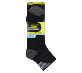 3 Pack Men’s Half Terry Quarter Crew Socks