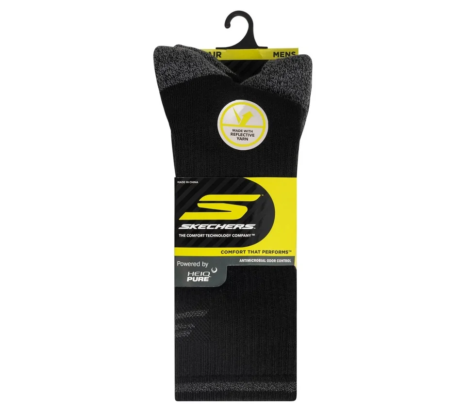3 Pack Men’s Reflective Performance Crew Socks 3 Pack Men’s Reflective Performance Crew Socks
