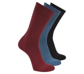 3 Pack Men’s Reflective Performance Half Terry Crew Socks