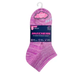 6 Pack Girls’ Low Cut Color Stripe Socks
