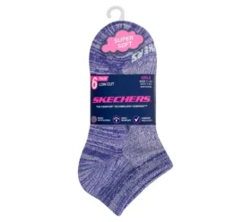 6 Pack Girls’ Low Cut Color Stripe Socks