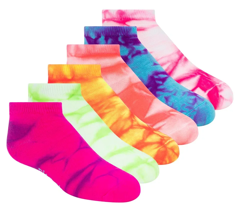 6 Pack Girls’ Tie Dye Fashion Socks 6 Pack Girls’ Tie Dye Fashion Socks