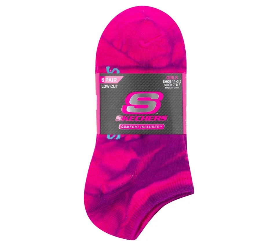 6 Pack Girls’ Tie Dye Fashion Socks 6 Pack Girls’ Tie Dye Fashion Socks