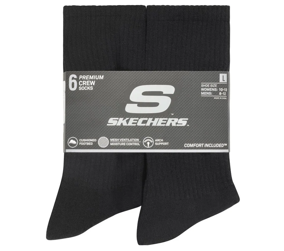 6 Pack Large Core Crew Socks 6 Pack Large Core Crew Socks