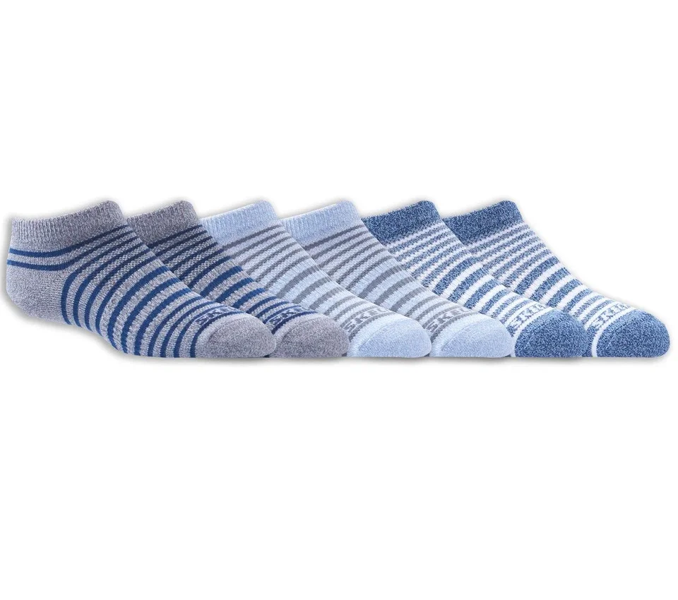 6 Pack Striped No Show Socks 6 Pack Striped No Show Socks