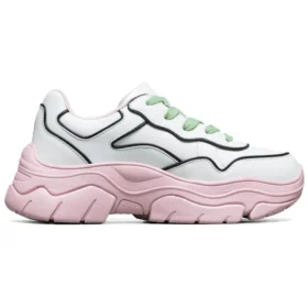 AMP”D Low-Top Daddy Shoes White/Pink