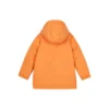 BASIC Letter Printed Woven Medium-Length Down Jacket “Orange White”