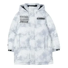 Basic Letter Woven Down Jacket “White Black”