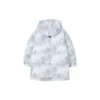 Basic Letter Woven Down Jacket “White Black”
