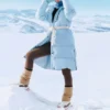 Basic Long Down Jacket “Blue”