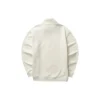Basic Woven Half-Zip Crew Sweater “Black White”