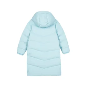 Basic Woven Long Down Jacket “Blue”