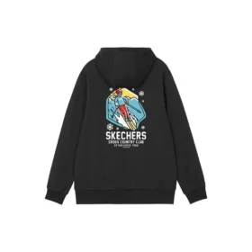 Cartoon Graphic Drawstring Hoodie “Navy Black White Grey”