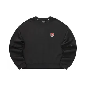 Casual Crew Sweater “Black Red”