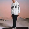 Casual Graphic Hoodie “White Black”