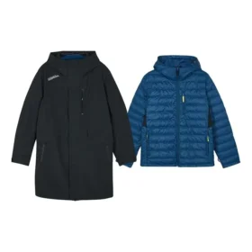 Casual Hooded 2-In-1 Jacket “Black Blue”