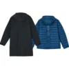 Casual Hooded 2-In-1 Jacket “Black Blue”