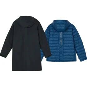 Casual Hooded 2-In-1 Jacket “Black Blue”