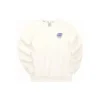 Casual Letter Printed Crew Knit Pullover Sweatshirt “White”