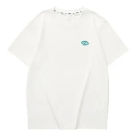 Casual Letter Printed T-Shirt “White Blue”