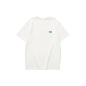 Casual Letter Printed T-Shirt “White Blue”