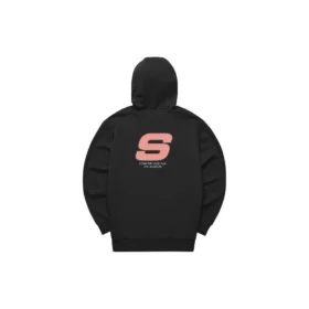 Casual Logo Printed Hoodie “Black Pink”