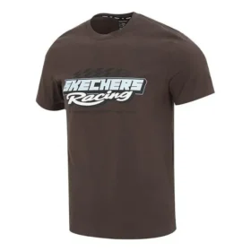 Casual Short Sleeve Tee “Brown White”