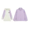 Causal Woven Jacket “Purple White”