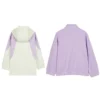 Causal Woven Jacket “Purple White”