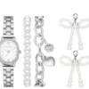 Charm Pearl Bows Watch Set Charm Pearl Bows Watch Set