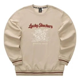 CNY Series Dragon Graphic Crew Sweatshirt “Tan Black Red”