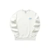 Colorful Casual Series Brand Crew Sweater “White Green”