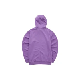 Colorful Casual Series Letter Zip-up Hooded Jacket “Purple White”