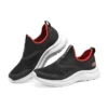 Comfy Slip On Shoes “Black Red”