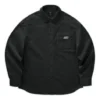 Corduroy Single-Breasted Cardigan Shirt “Black White Tan”