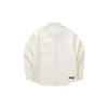 Corduroy Single-Breasted Cardigan Shirt “Black White Tan”