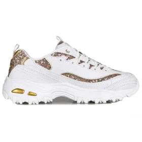 D’ Lites Low-Top Daddy Shoes White/Gold