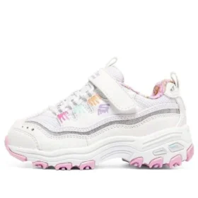 D’ Lites Strap Memory Foam Running Shoes “White Pink”