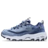 D’ Lites Velvet Low-top Clunky Shoes Gray/Blue