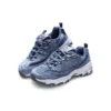 D’ Lites Velvet Low-top Clunky Shoes Gray/Blue