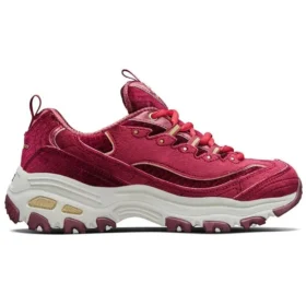 D’ Lites Velvet Low-Top Daddy Shoes Red