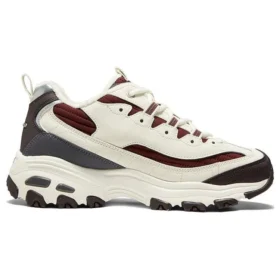 D’ Lites Zip Along Shoes “White Burgundy Grey”