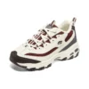 D’ Lites Zip Along Shoes “White Burgundy Grey”