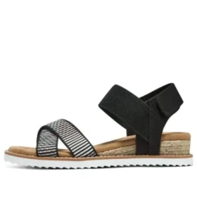 Desert Kiss Cross Strap Casual Sandal “Brown Black”