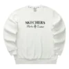 Diamond Series Letter Printed Crew Sweater “White Black”
