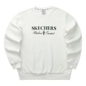 Diamond Series Letter Printed Crew Sweater “White Black”